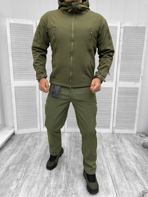 Костюм тактичний (зима) Soft Shell Olive L - зображення 1