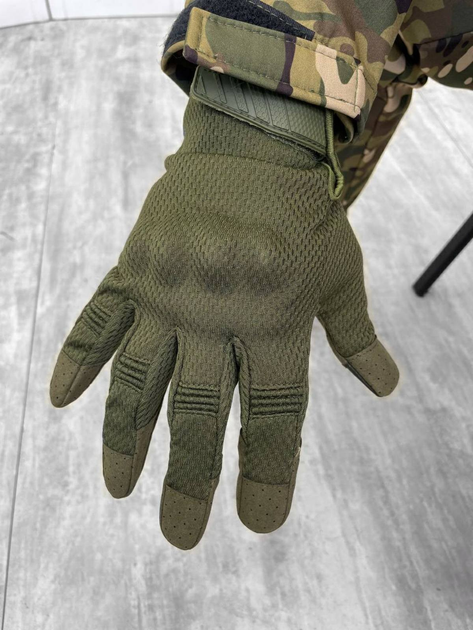 Тактичні рукавички Soft Shell Olive M - зображення 2