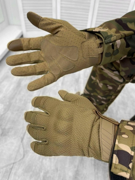 Тактические перчатки Soft Shell Coyote L - изображение 1