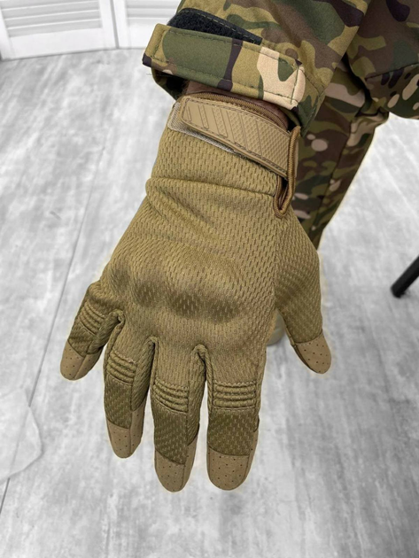 Тактические перчатки Soft Shell Coyote L - изображение 2