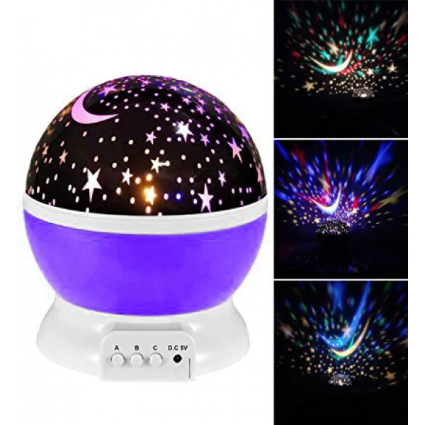 Проектор зоряне небо нічник куля Star Master Dream QDP01 Purple - зображення 5