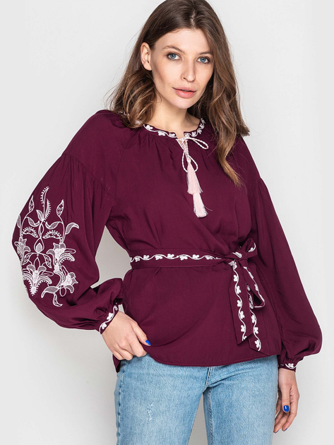 Вышиванка женская с узором NARODNYY BUTIK Гармонія 1047.1 46 Бордовая (NB2000000310572) 