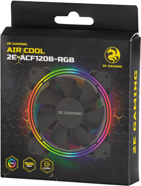 Система охолодження 2E Gaming Air Cool ACF120B-RGB, Black (2E-ACF120B-RGB) - изображение 2