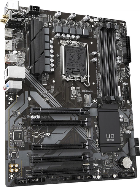 Материнська плата Gigabyte B760 DS3H AX DDR4 (s1700, Intel B760, PCI-Ex16) - Фото 2 Материнська плата Gigabyte B760 DS3H AX DDR4 (s1700, Intel B760, PCI-Ex16) - зображення 2