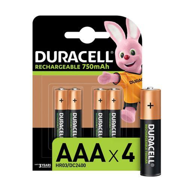 Акумулятори міні пальчик DURACELL Rechargeable AAA R03 900mAh 4шт ...