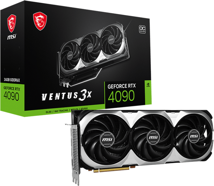 Видеокарта MSI PCI-Ex GeForce RTX 4090 Ventus 3X 24G OC 24GB