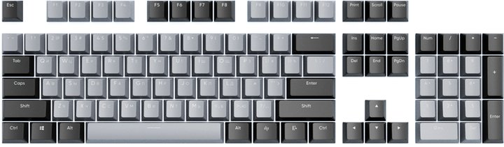 Набор кейкапов Dark Project PBT KS-46 ENG/RU/UA Black/Grey (DP-KS-0046 ...