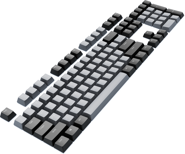 Набор кейкапов Dark Project PBT KS-46 ENG/RU/UA Black/Grey (DP-KS-0046 ...