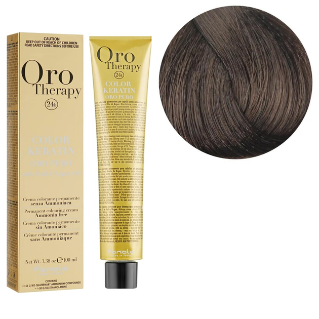 4.0 Крем-фарба Keratin Oro Puro Fanola 100 мл - Фото 1 4.0 Крем-фарба Keratin Oro Puro Fanola 100 мл - зображення 1
