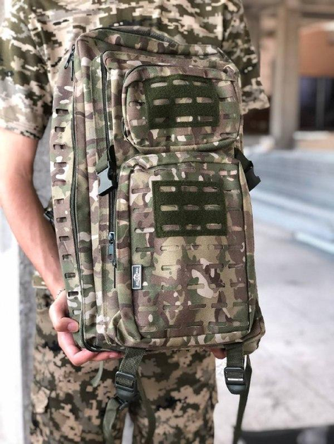 Рюкзак военный тактический штурмовой Accord из Турции мультикам на 36 литров для военных и туристов - изображение 1