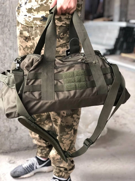 Универсальная тактическая военная сумка MIL-TEC US Combat Parachute Cargo Small 25 л, ОРИГИНАЛ, масло - изображение 2