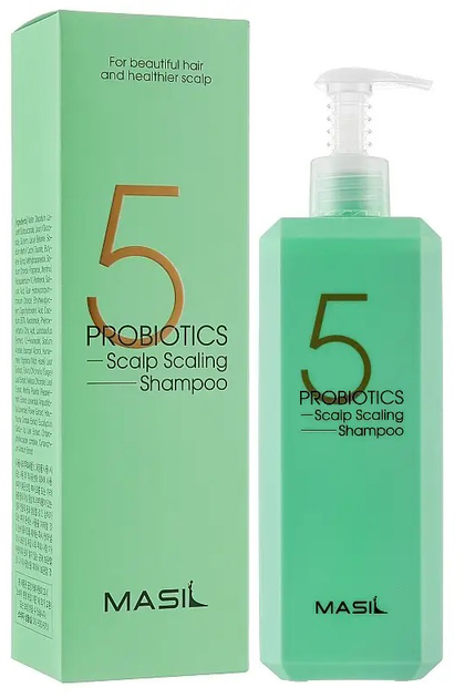 Акція на Глибокоочисний шампунь Masil 5 Probiotics Scalp Scaling Shampoo з пробіотиками 500 мл від Rozetka