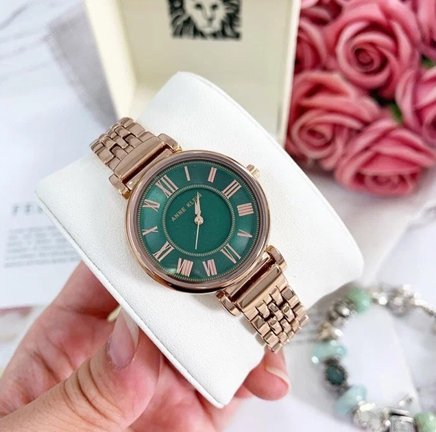 Женские наручные часы Anne Klein AK/2158GNRG Золото\Зеленый