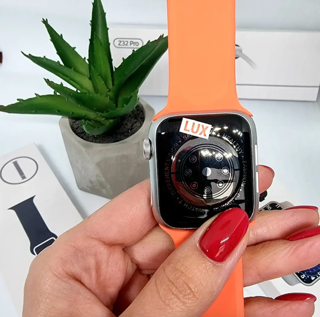 Розумний смарт годинник Smart Watch 44mm Bluetooth LUX32 PRO Series 6 Aluminium + 2 РЕМІШКА (додаток RDFIT) SILVER - Фото 10 Розумний смарт годинник Smart Watch 44mm Bluetooth LUX32 PRO Series 6 Aluminium + 2 РЕМІШКА (додаток RDFIT) SILVER - зображення 10