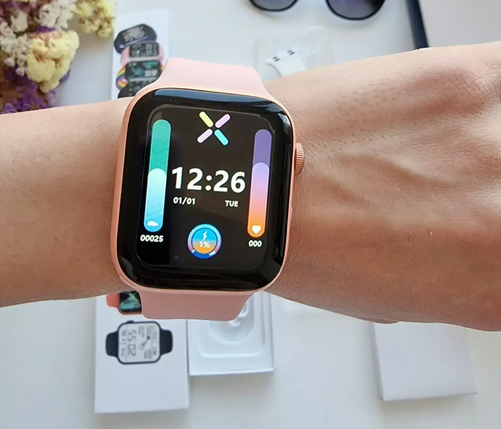Розумний смарт годинник Smart Watch 44mm Bluetooth LUX32 PRO Series 6 Aluminium + 2 РЕМІШКА (додаток RDFIT) PINK - зображення 12