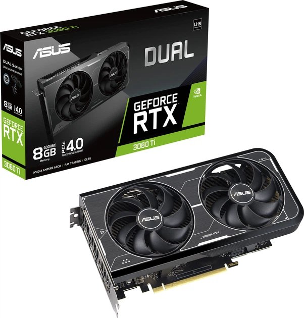 Видеокарта Asus PCI-Ex GeForce RTX 3060 Ti Dual 8GB GDDR6X (256bit