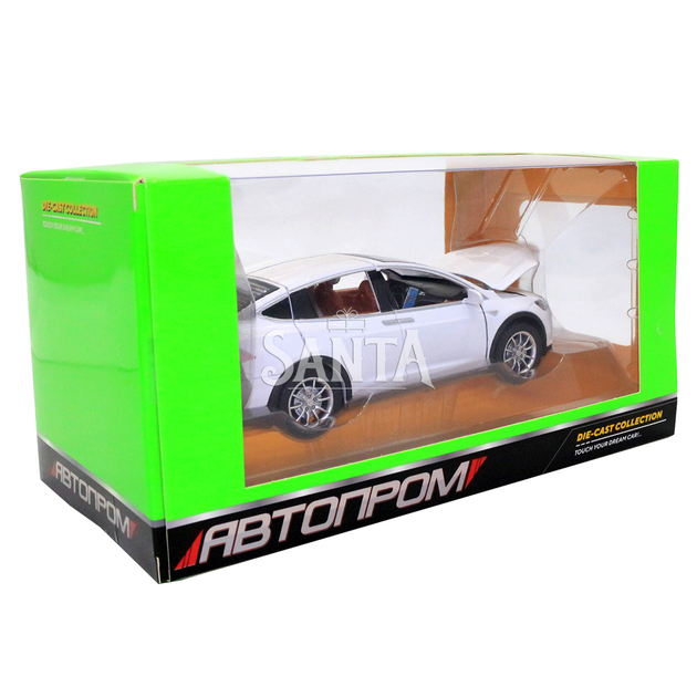 Игрушечная металлическая машинка Tesla Model 5 «Автопром» Тесла свет звук белый 21*7*8 см (7574B) - зображення 10