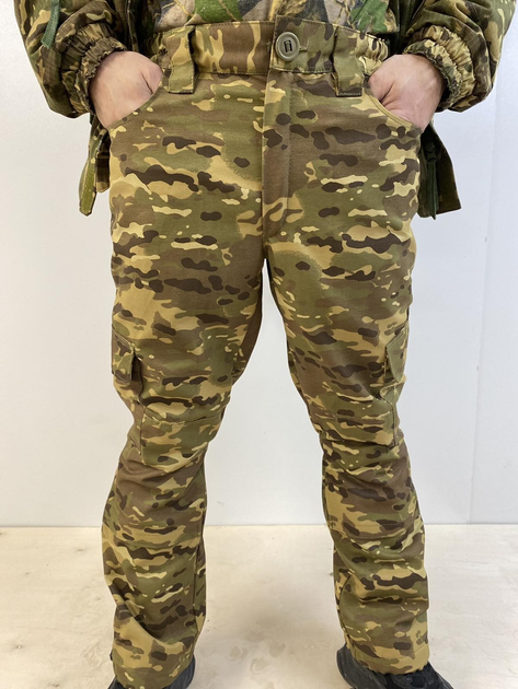 Штани тактичні військові зимові ЗСУ, фліс+синтепон, мультикам, розмір 50-52 - зображення 1