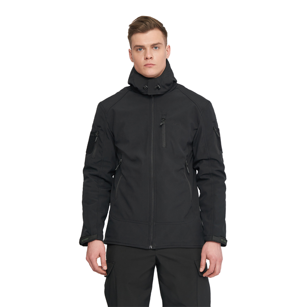 Куртка чоловіча тактична для військових та армії Combat SoftShell Чорна розмір M - зображення 1