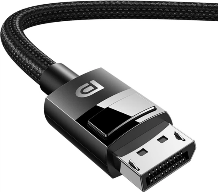 Kabel Ugreen DP114 DP 1.4 Male to Male Plastic Case Braided Cable 1 m Black (6957303883905) - obraz 3