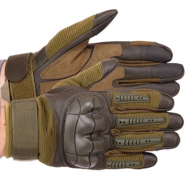 Тактичні зимові рукавиці штурмові с захистом Колір Койот Розмір XL - зображення 1