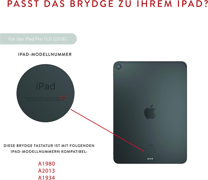 Клавіатура BRYDGE BRY4012G для Apple iPad Pro 11-inch 1st Gen - зображення 7