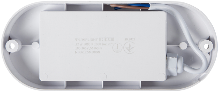 Настінно-стельовий світильник ENERLIGHT NIKA 12Вт 5000К IP65 (NIKA12SMD80N) - зображення 4