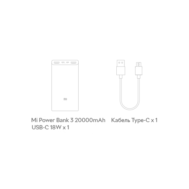 Xiaomi-Batterie externe Powerbank 3, 20000mAh, PLM18ZM, 18W, 2 voies,  charge rapide, USB C, portable Mi Powerbank 20000
