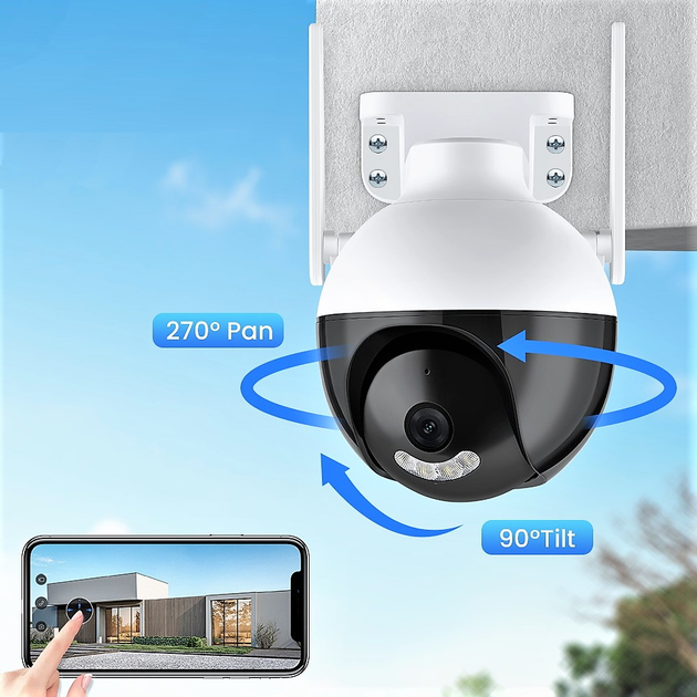 Уличная IP WIFI 3Mp IP66 камера видеонаблюдения iCSee 85 с удаленным доступом онлайн в режиме реального времени - изображение 3