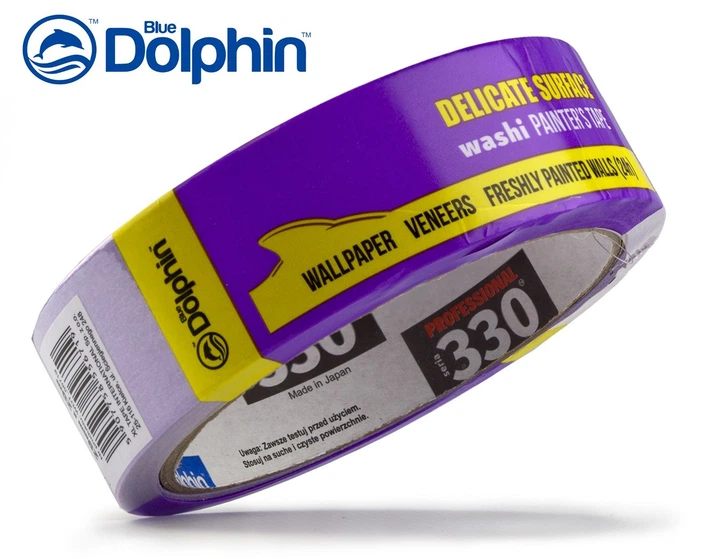 Малярная лента Blue Dolphin Washi Delicate 29 мм х 25 м фиолетовая