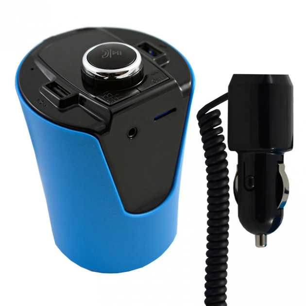 FM модулятор HZ H26BT автомобільний трансмітер AUX USB 2.1A з підтримкою Bluetooth Синій (10443) - Фото 3 FM модулятор HZ H26BT автомобільний трансмітер AUX USB 2.1A з підтримкою Bluetooth Синій (10443) - изображение 3