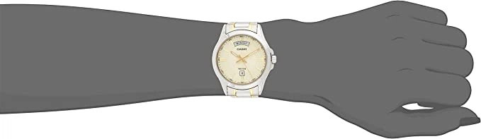 Мужские часы Casio MTP-1381G-9A Золотисто-серебристые - изображение 3