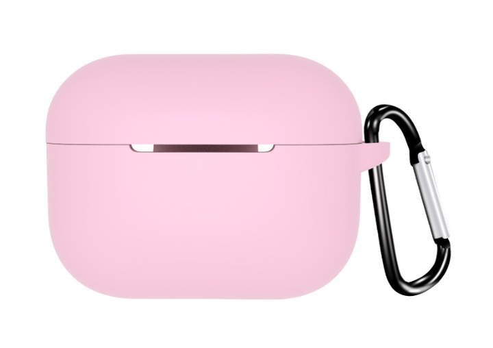 Чохол-накладка DK Silicone Candy Friendly з карабіном для Apple AirPods Pro 2 (pink) - Фото 1 Чохол-накладка DK Silicone Candy Friendly з карабіном для Apple AirPods Pro 2 (pink) - зображення 1
