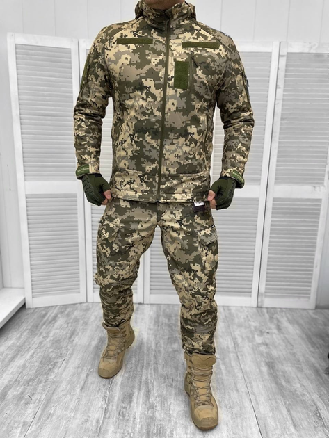 Тактическая теплая зимняя военная форма комплект Single Sword ( Куртка + Штаны ), Камуфляж: Пиксель ВСУ, Размер: XXXL - изображение 1