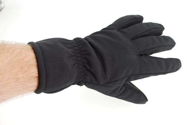 Перчатки тактические тёплые softshell 9100_XL_Black - изображение 2