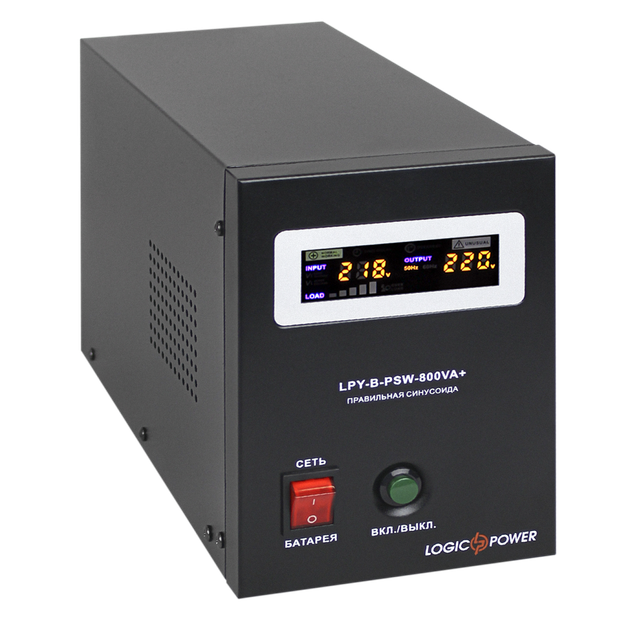 ИБП LogicPower LPY-B-PSW-800VA+ (4150) - Линейно-интерактивный на 560 Вт, чистая синусоида. - изображение 3