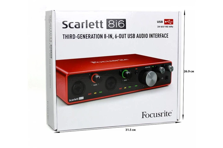 DTM・DAW Focusrite Scarlett 8i6 3gen Аудіоінтерфейс FOCUSRITE Scarlett 8i6 3rd Gen