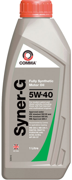 Моторное масло Comma SYNER-G 5W-40 1 л (SYN1L) – фото, отзывы ...