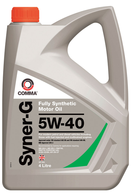 Моторное масло Comma SYNER-G 5W-40 4 л (SYN4L) – фото, отзывы ...