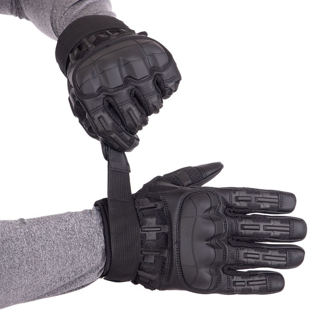 Тактичні рукавички із закритими пальцями Zelart Military Rangers 9879 розмір M Black - зображення 2