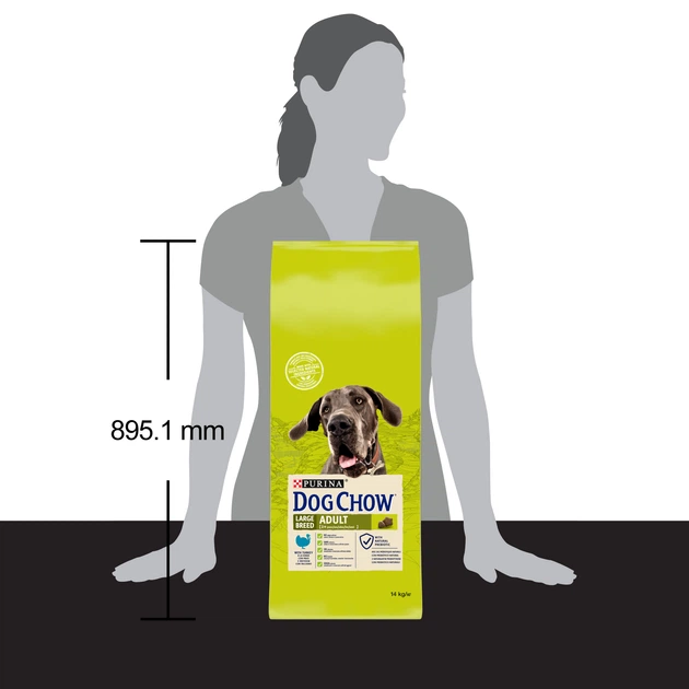 Sucha karma dla psów dużych ras od 2 roku życia Dog Chow Large Breed z indykiem 14 kg (7613034487926) - obraz 4