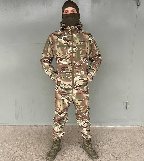 Костюм тактический soft shell мультикам, Зимняя форма Softshell , Костюм демисезонный Multicam софтшел 54р. - изображение 2