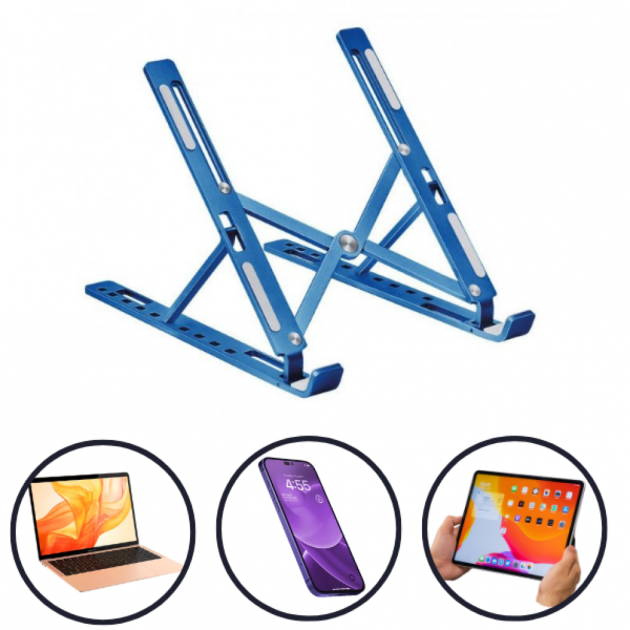 Подставка для планшета ноутбука Laptop Stand Голубая - изображение 4