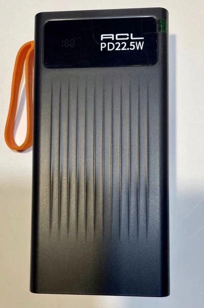 Повербанк Power Bank зовнішній акумулятор портативна зарядка для телефону, смартфона, планшета та ноутбука з дисплеєм ACL 30000mAh Black з кабелями Micro, Lightning, Type-C, та USB cable Led Індикатор + ліхтарик - Фото 1 Повербанк Power Bank зовнішній акумулятор портативна зарядка для телефону, смартфона, планшета та ноутбука з дисплеєм ACL 30000mAh Black з кабелями Micro, Lightning, Type-C, та USB cable Led Індикатор + ліхтарик - зображення 1