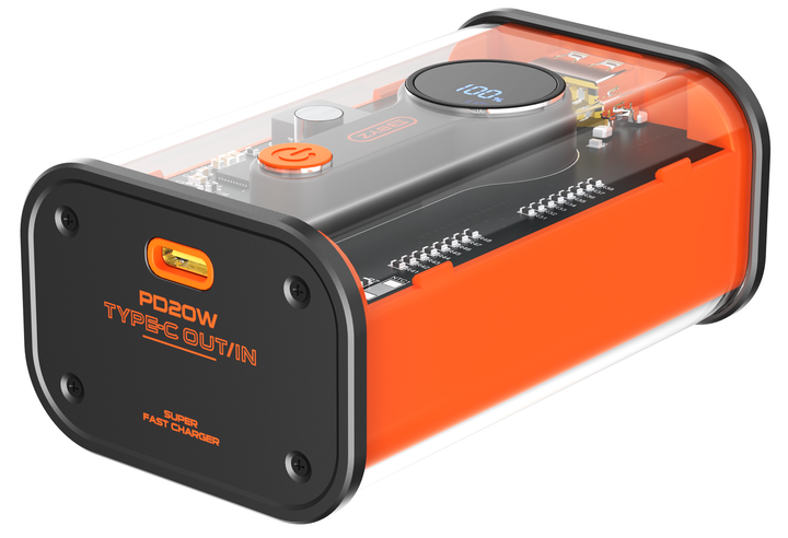 Портативний зарядний пристрій BYZ W89 - 10000 mAh TYPE-C PD (Orange) (6833988) - зображення 3