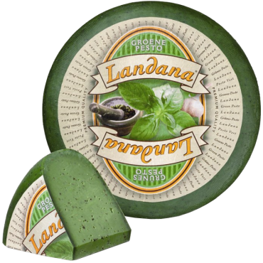 Сыр гауда з зеленым песто Landana Green Pesto 1 кг - Фото 2 Сыр гауда з зеленым песто Landana Green Pesto 1 кг - изображение 2