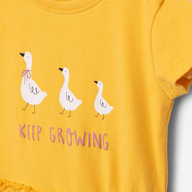 Body niemowlęce dla dziewczynki sukienka 5.10.15 Little Nature 6T4001 86 cm Żółte (5902361899529) - obraz 3