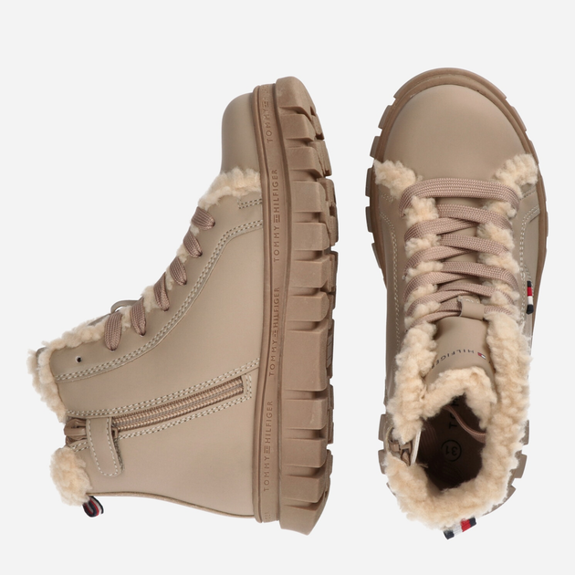 Zimowe trzewiki dziecięce dla dziewczynki ocieplane Tommy Hilfiger T3A5-32425-1442359 32 Nude (8052578024621) - obraz 4