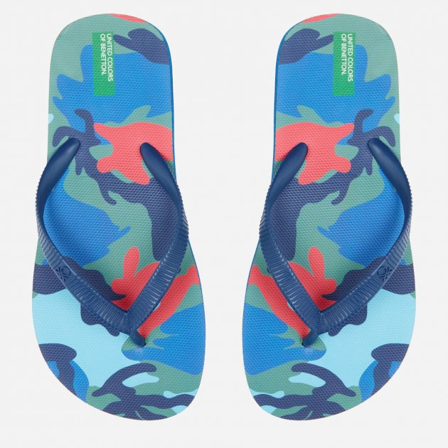 Дитячі в'єтнамки для хлопчика United Colors of Benetton 8G3ET1212-901 34 Різнокольорові з синім (8300895608506) - зображення 2