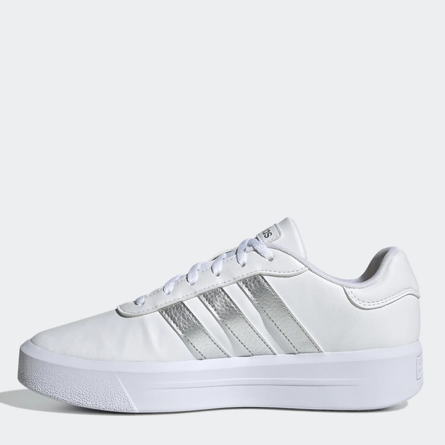 Жіночі кеди низькі adidas Originals Court Platform GV8996 39.5 (6UK) 24.5 см Cloud White/Silver Metallic/Cloud White (5904248842710) - зображення 3